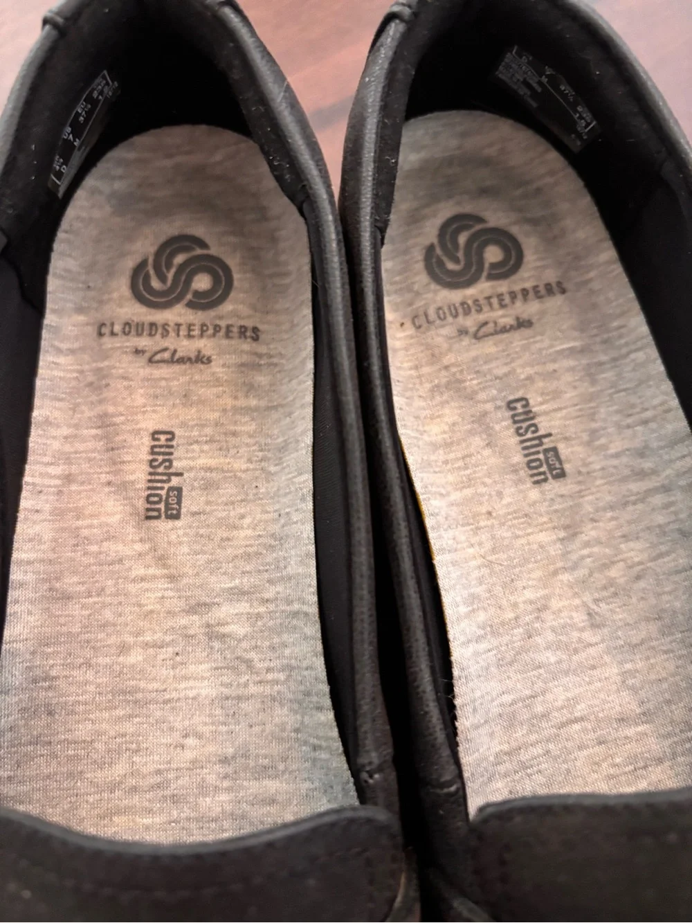 Clarks Black Cloudsteppers Loafers